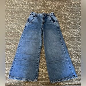 Classic Blue Wide-Leg Women Jeans